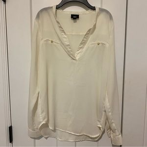 Mossimo - Women’s Off White Long Sleeve Blouse - Size S